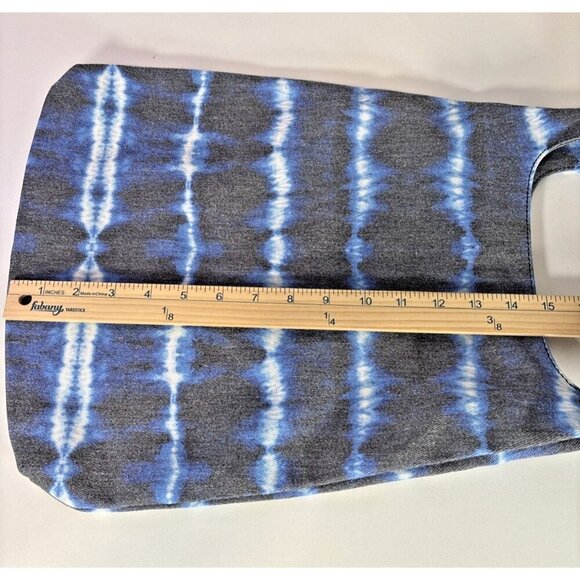 Gap Canvas Medium Blue Tie Dye Tote Shoulder Bag With Bow Accent Casual Boho - Picture 5 of 9